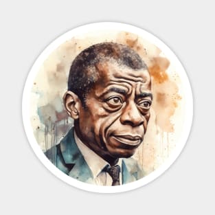 James Baldwin Art Portrait for Black History Month Magnet